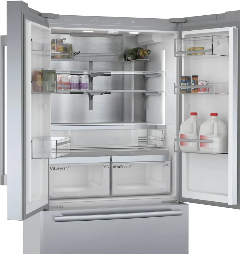 Bosch KFF96PIEP French Door Kühl-Gefrierkombination 605L Edelstahl NoFrost EEK E