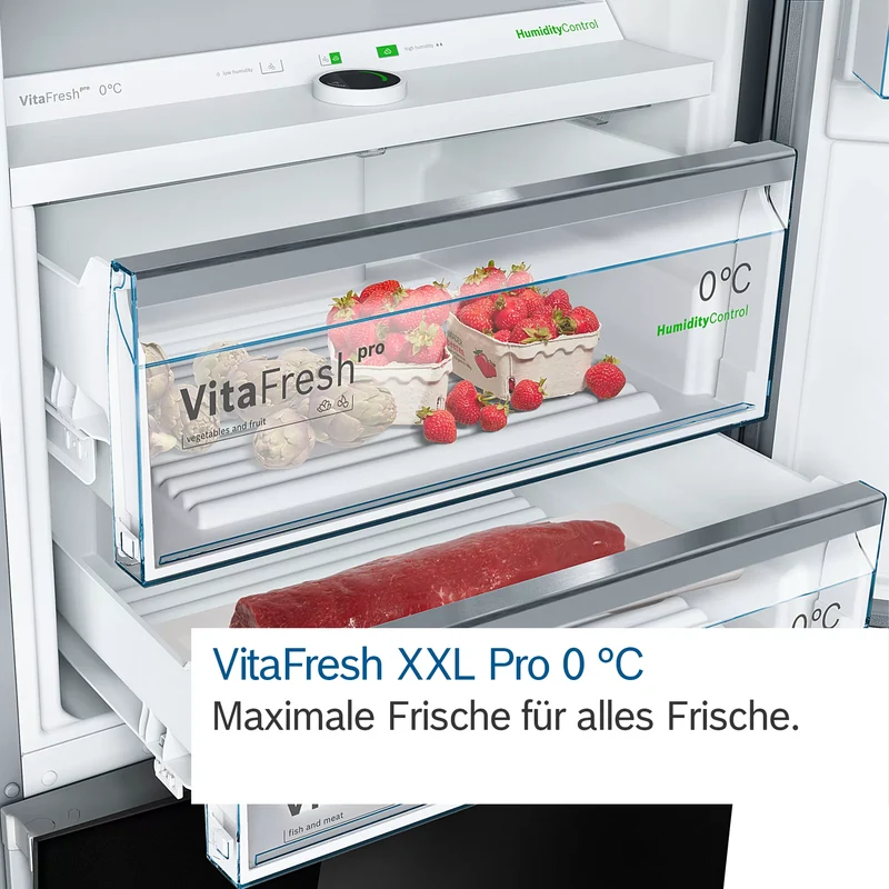 Bosch KFF96PIEP French Door Kühl-Gefrierkombination 605L Edelstahl NoFrost EEK E
