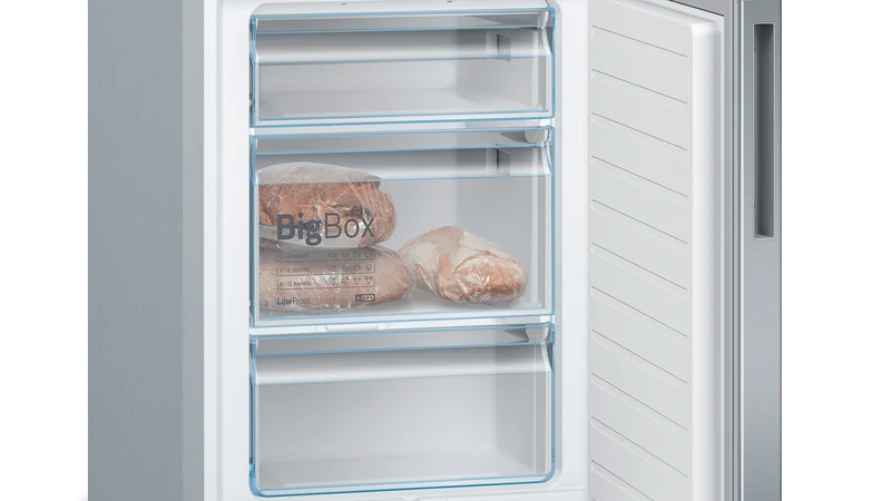 Bosch MKK69GSLCA Kühl-Gefrierkombination 363L Metall-Optik LowFrost EEK C