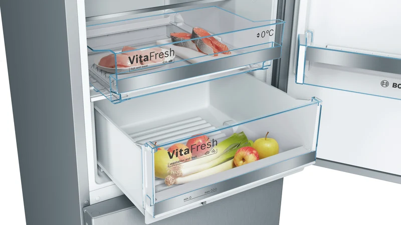 Bosch MKK69GSLCA Kühl-Gefrierkombination 363L Metall-Optik LowFrost EEK C