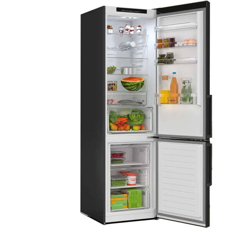 Bosch MKK69GNXAN Kühl-Gefrierkombination 363L Edelstahl Schwarz NoFrost EEK A
