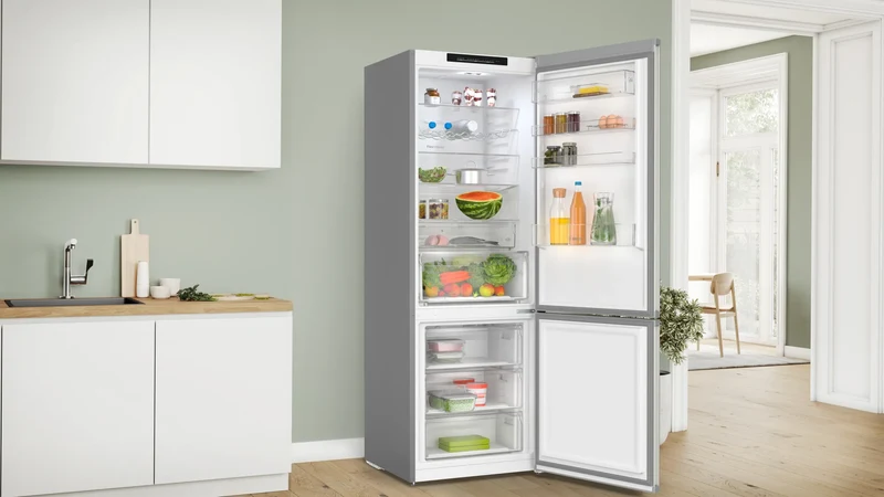 Bosch KGN49EICF Kühl-Gefrierkombination 440L Edelstahl-Optik NoFrost EEK C
