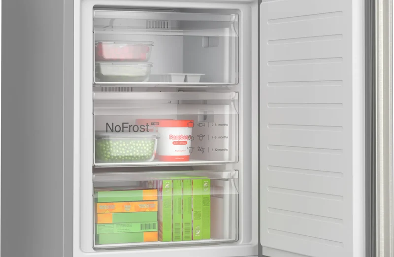 Bosch KGN39FIB4 Kühl-Gefrierkombination 366L Edelstahl-Optik NoFrost EEK D