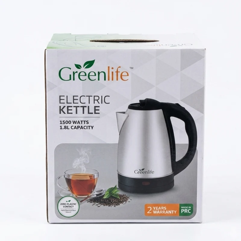 Greenlife GL-KT-1.8L Electric Kettle (1500W Stainless Steel)