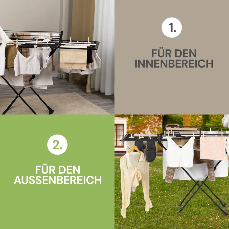Erweiterbare Wäscheständer Vitapur DryMax Wing