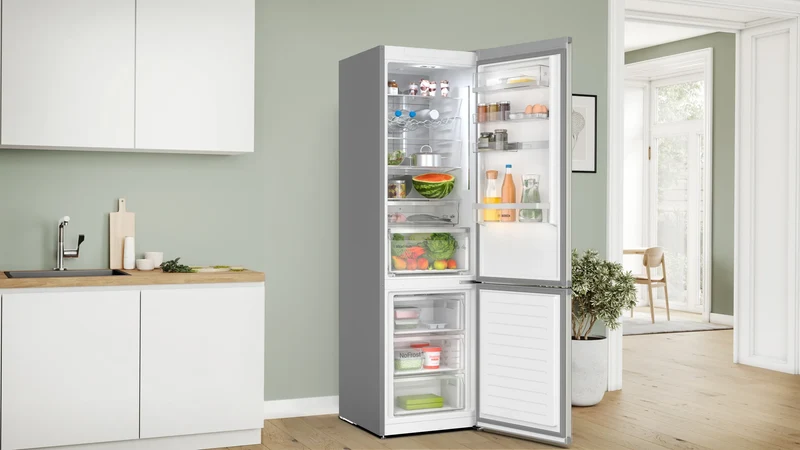 Bosch KGN39EIBF Kühl-Gefrierkombination 366L Edelstahl NoFrost EEK C