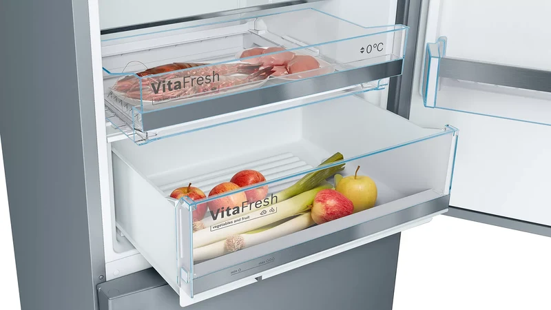 Bosch KGE49EICP Kühl-Gefrierkombination 419L Edelstahl LowFrost EEK C