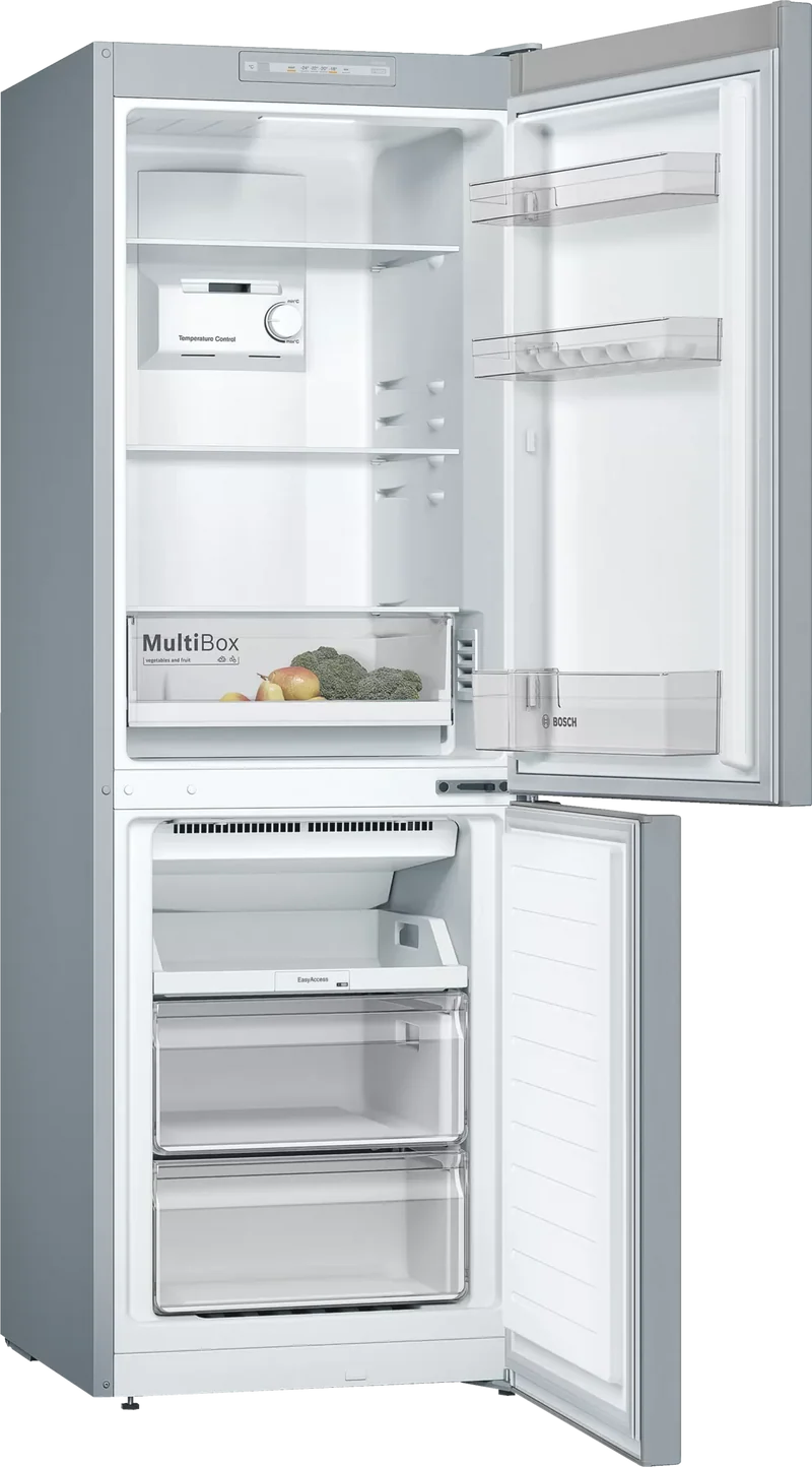 Bosch Serie 2 KGN33NLEB Kühl-Gefrierkombination 289L Edelstahl-Optik NoFrost EEK E