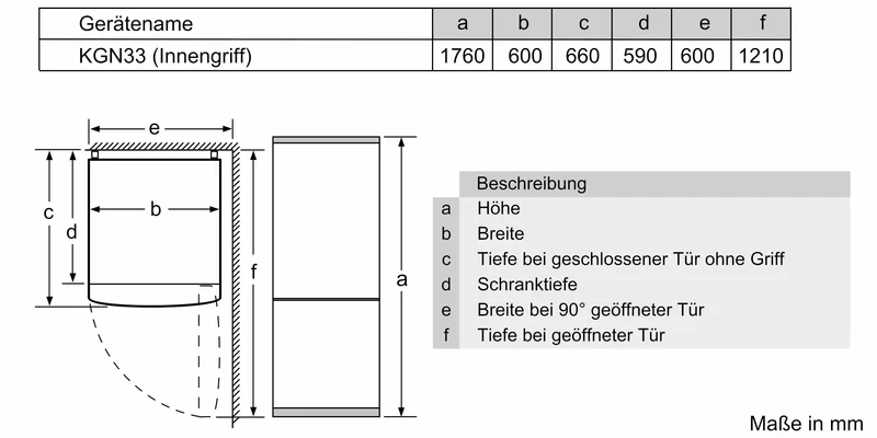 Bosch Serie 2 KGN33NLEB Kühl-Gefrierkombination 289L Edelstahl-Optik NoFrost EEK E