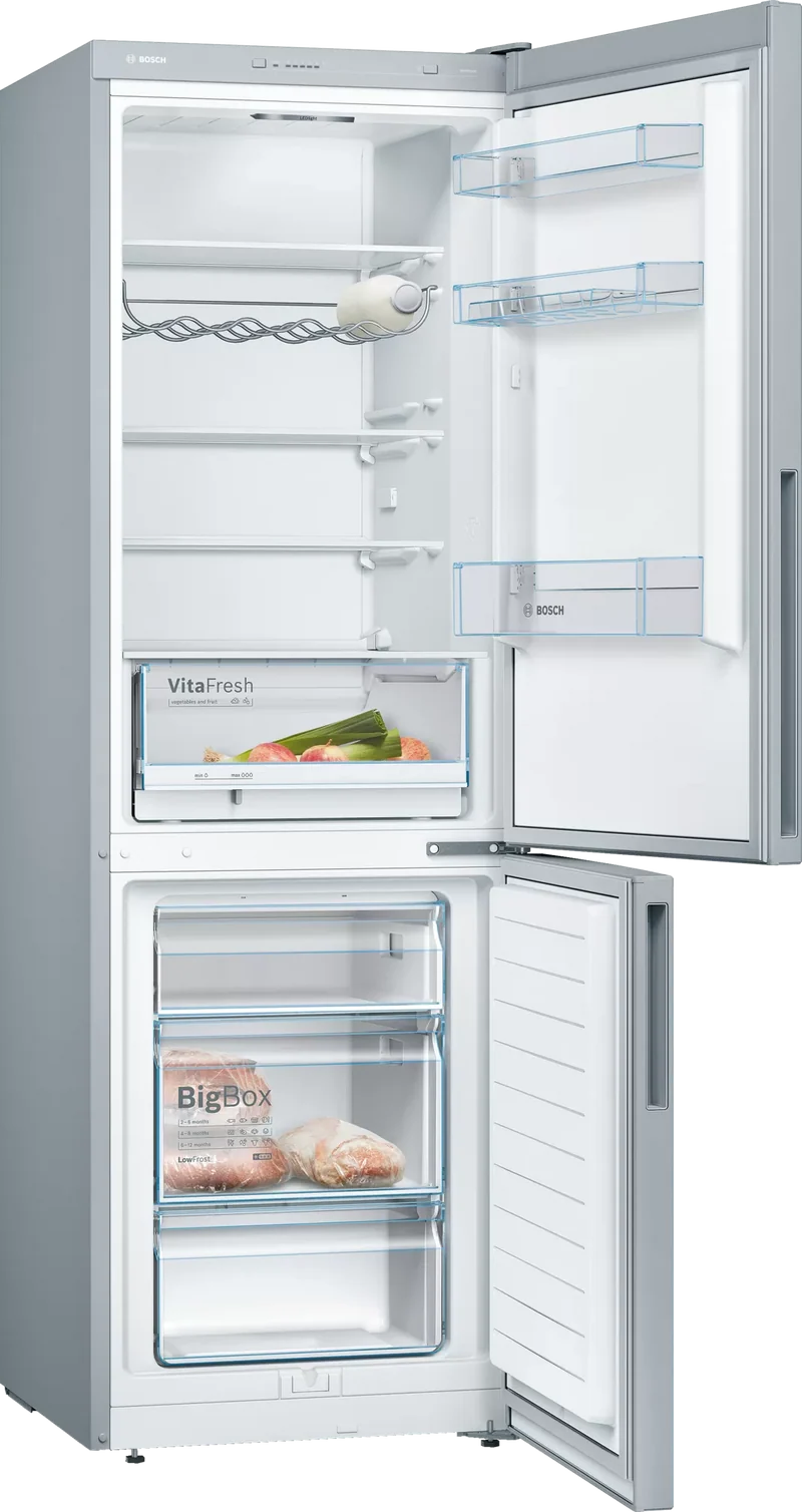 Bosch Serie 4 KGV36VLEA Kühl-Gefrierkombination 308L Edelstahl-Optik LowFrost EEK E