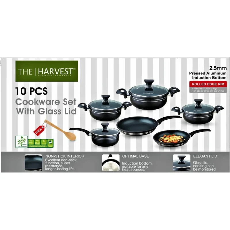 Harvest Cookware Set Non Stick 10 PCS