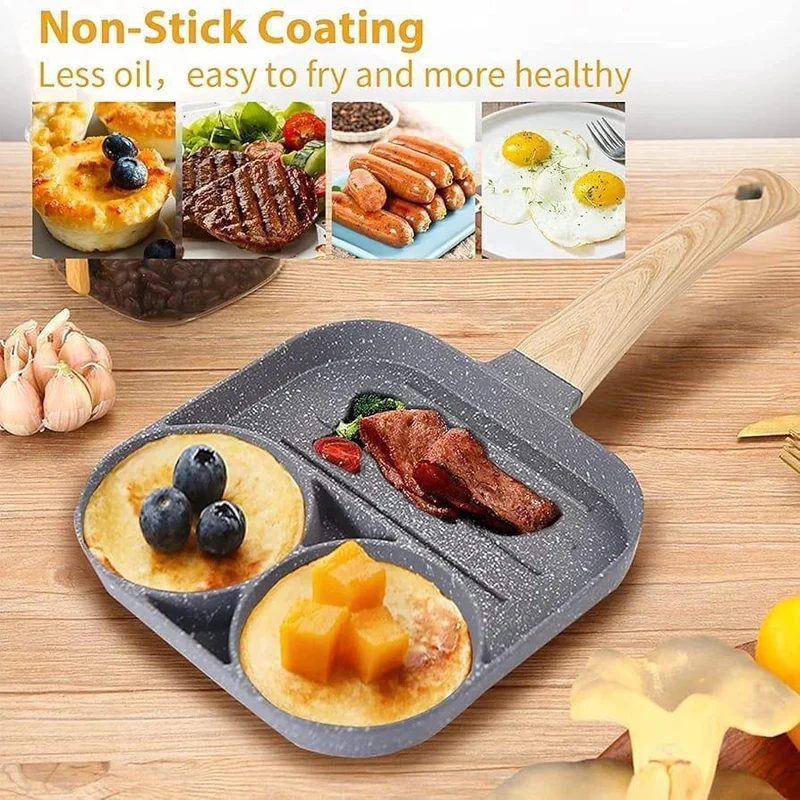 4-Hole Omelet Burger Grill Pan