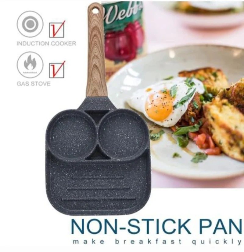 4-Hole Omelet Burger Grill Pan