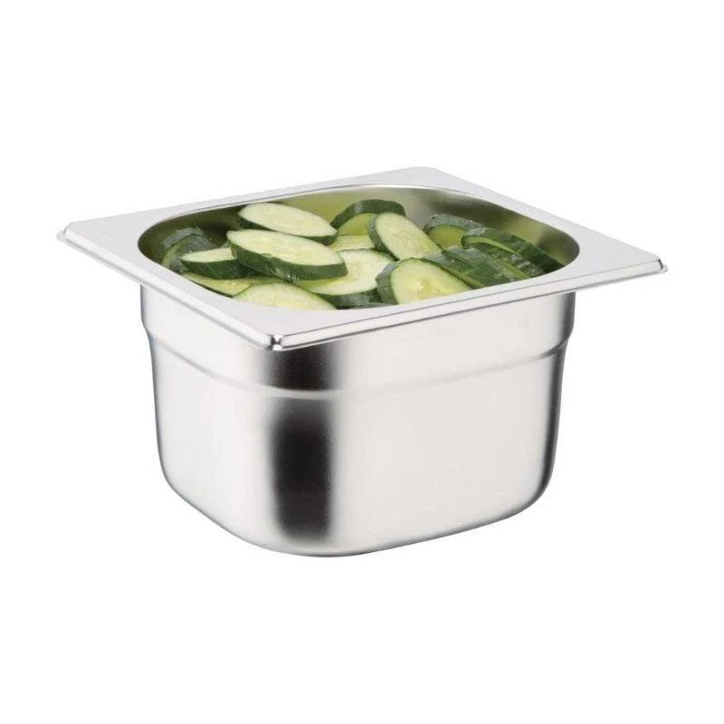 Stainless Steel 1/6 GN Pan 100 mm Deep
