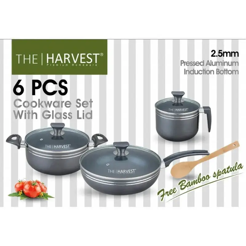 Harvest 6 PCS Cookware Set Non Stick Induction Ready