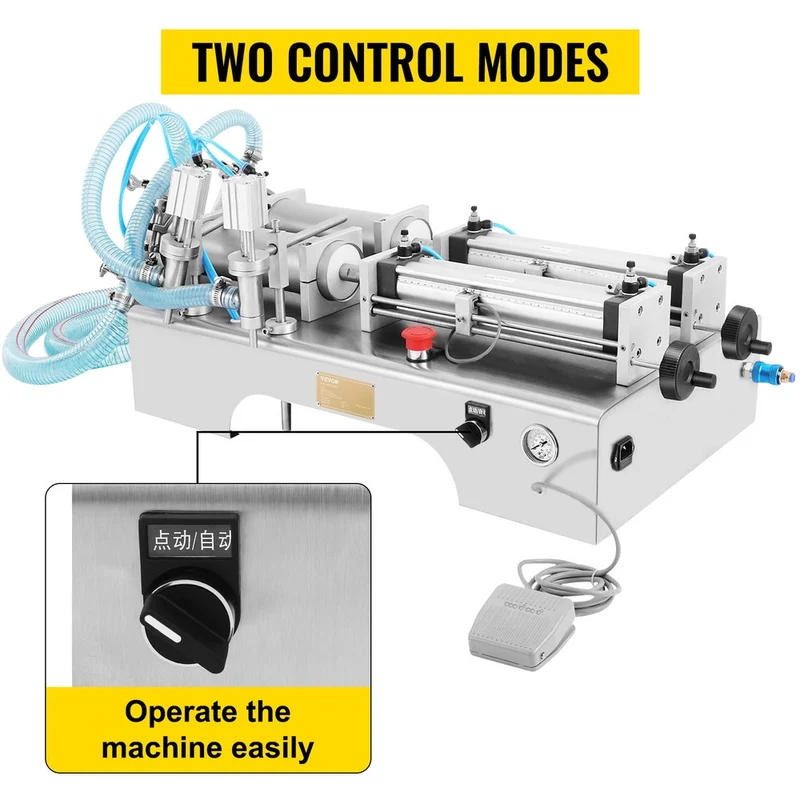 Füllmaschine 10W Flüssigkeitsabfüllmaschine 100-1000ML Doppelkopf Abfüller