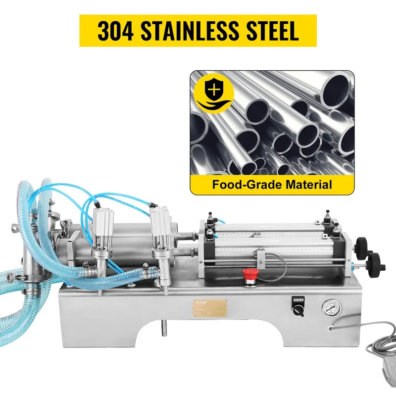 Füllmaschine 10W Flüssigkeitsabfüllmaschine 100-1000ML Doppelkopf Abfüller
