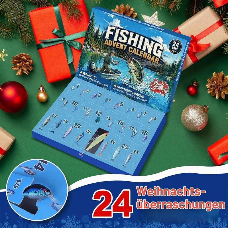 Adventskalender Angeln 24 Köder Weihnachtskalender Angelköder Barsch