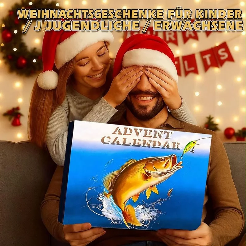 Adventskalender Angeln 24 Köder Weihnachtskalender Fischer Angelköder