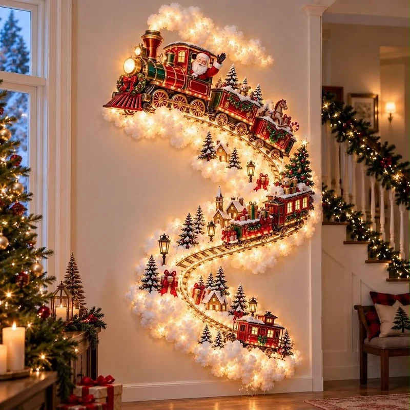 Lichterkette Weihnachtsdeko LED Weihnachtszug Beleuchtung Dekoration