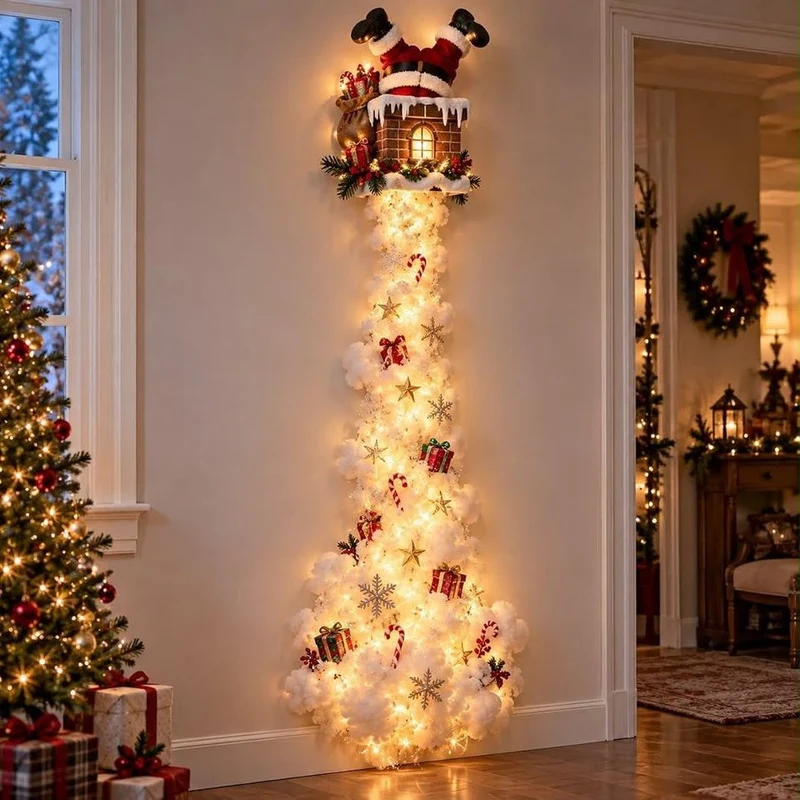 Weihnachts-Lichterkette LED Weihnachtshaus Hängedeko