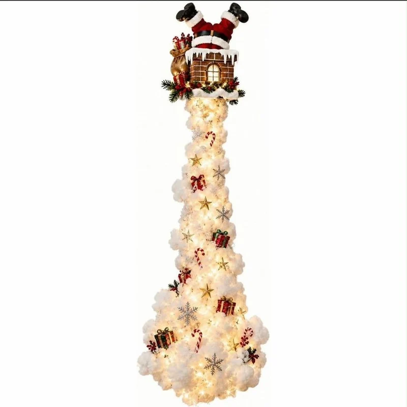 Weihnachts-Lichterkette LED Weihnachtshaus Hängedeko