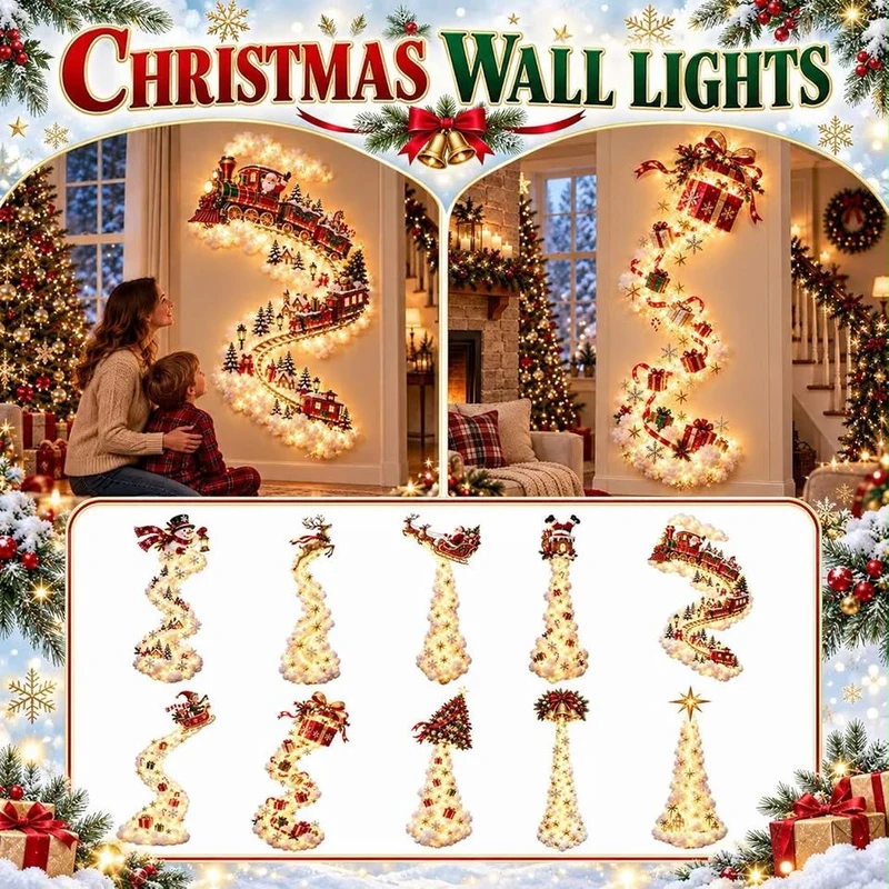Weihnachtsdeko Rentier Lichterkette LED Hängedeko