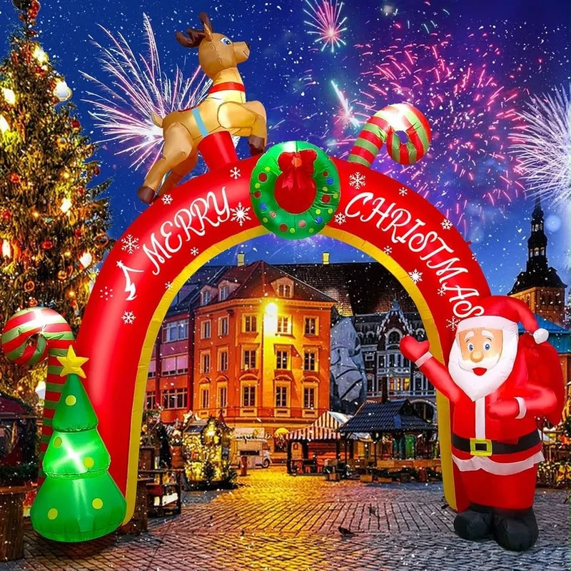 Aufblasbare Weihnachtsdekoration XXL 305cm LED Beleuchtet Weihnachtsmann