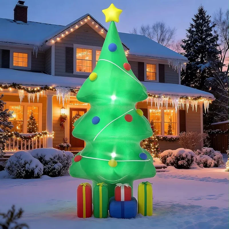 150cm Aufblasbarer Weihnachtsbaum LED Beleuchtung Weihnachtsdeko