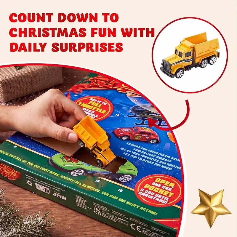 Adventskalender 24 Druckguss-Fahrzeuge Autos Spielzeug Weihnachten