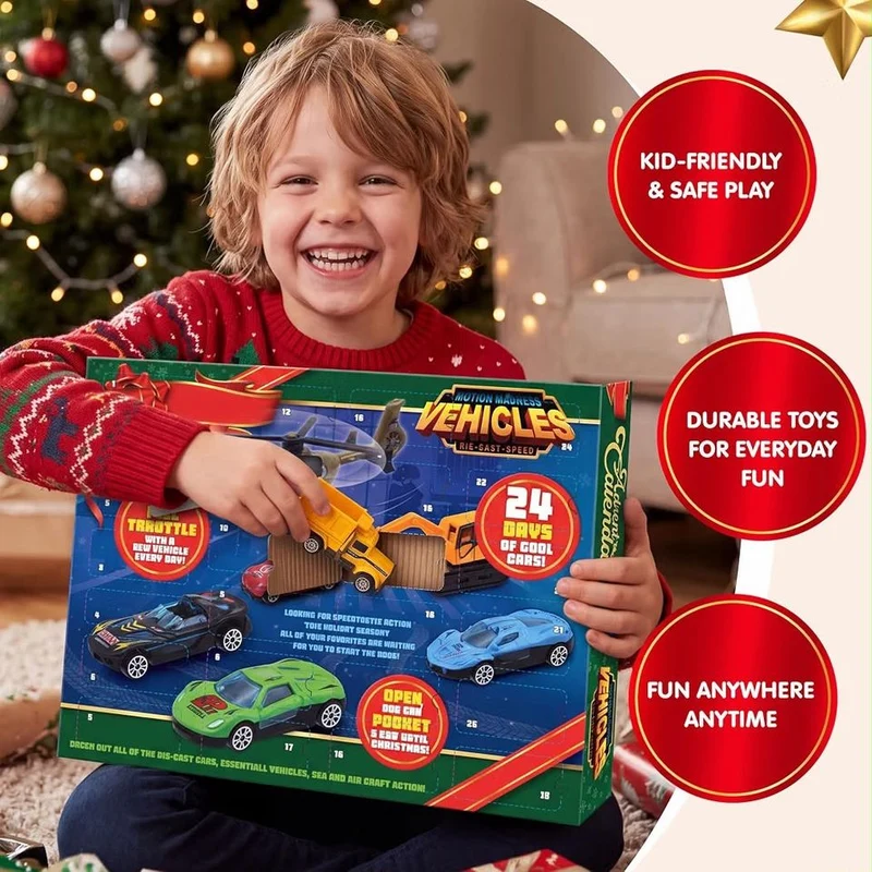 Adventskalender 24 Druckguss-Fahrzeuge Autos Spielzeug Weihnachten