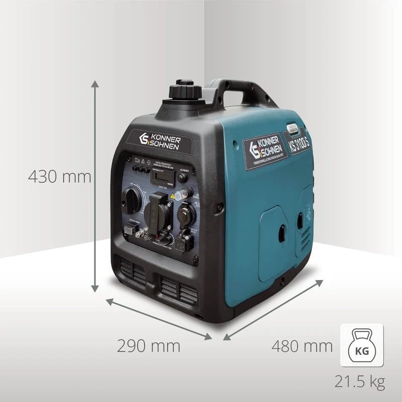 "Könner & Söhnen" Inverter-Generator KS 3100i S - 2.8kW Nennleistung - Benzinmotor - 230V