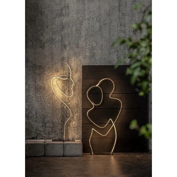 Star Trading LED-Silhouette "Grafico" Umarmung, 280 warmwhite LED, ca. 40x87 cm, 5m Zuleitung, Trafo, outdoor, Vierfarb-Karton