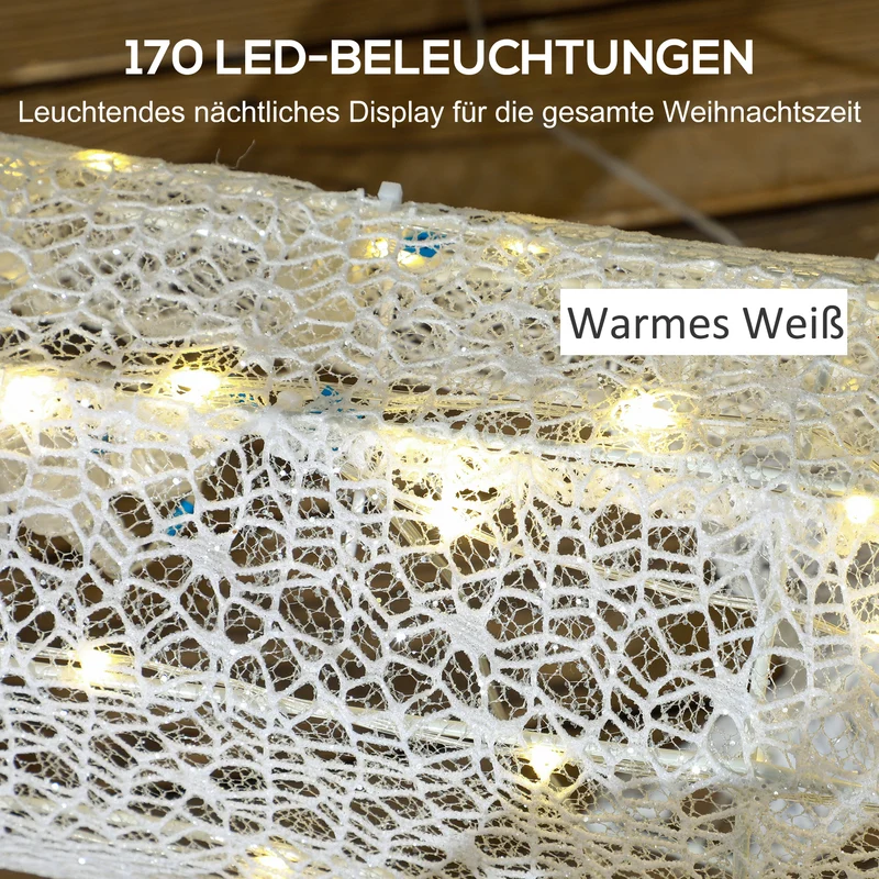 LED Weihnachtsdekoration Rentier Schlitten Außenbeleuchtung