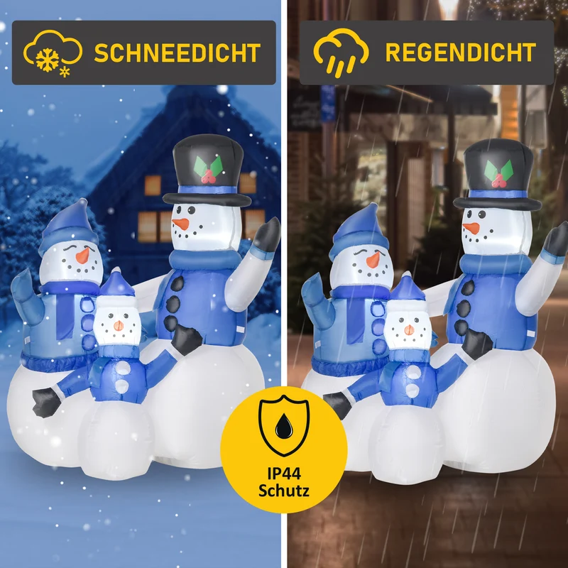 Schneemann Weihnachtsdekoration LED Selbstaufblasend 180cm Gebläse