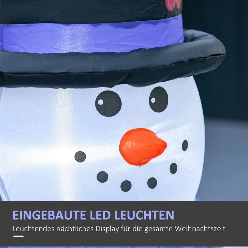Schneemann Weihnachtsdekoration LED Selbstaufblasend 180cm Gebläse