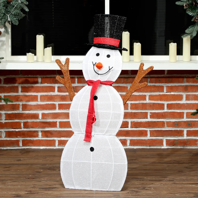 Schneemann Familie 3-teilig LED Beleuchtung Außendekoration Weihnachten