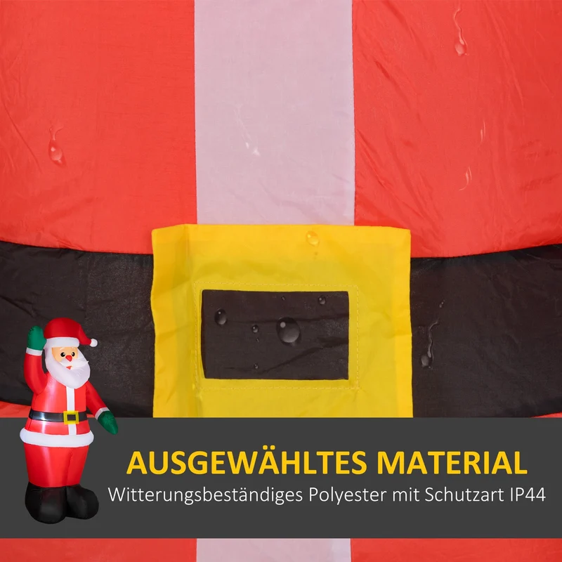 Aufblasbarer Weihnachtsmann 184cm LED Beleuchtung Gartendekoration