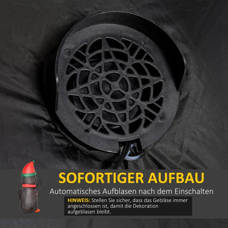 Aufblasbarer Weihnachtspinguin 155cm LED Beleuchtung Selbstaufblasend