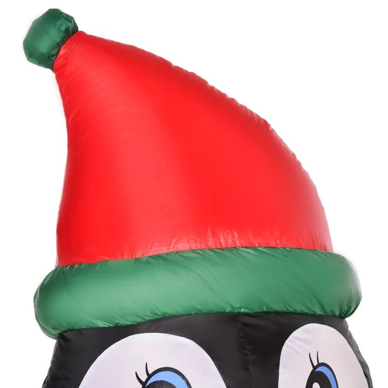 Aufblasbarer Weihnachtspinguin 155cm LED Beleuchtung Selbstaufblasend