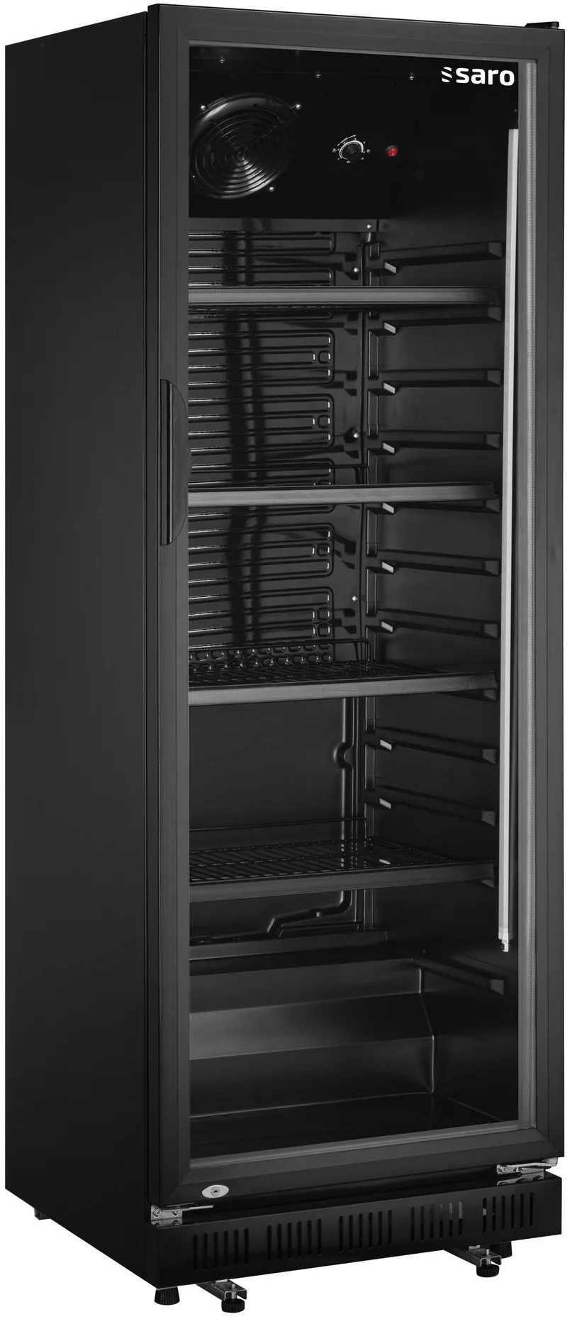 SARO Getränkekühlschrank, Glastür, schwarz, GTK 360, EEK: D