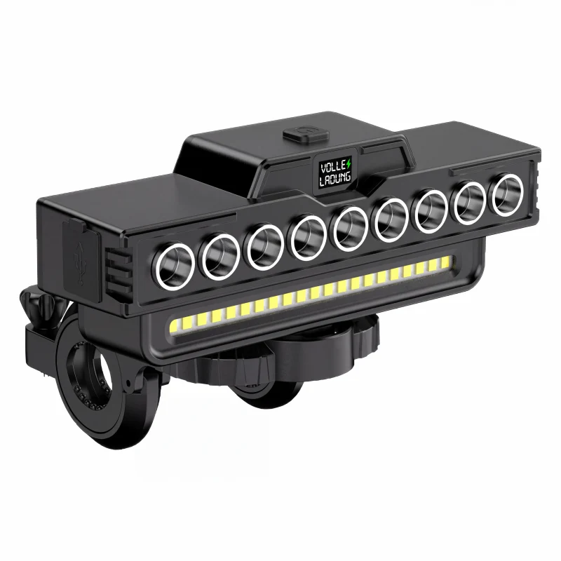 🚴 Ultrahelle LED-Fahrradleuchte mit Doppelstrahl 🔋
