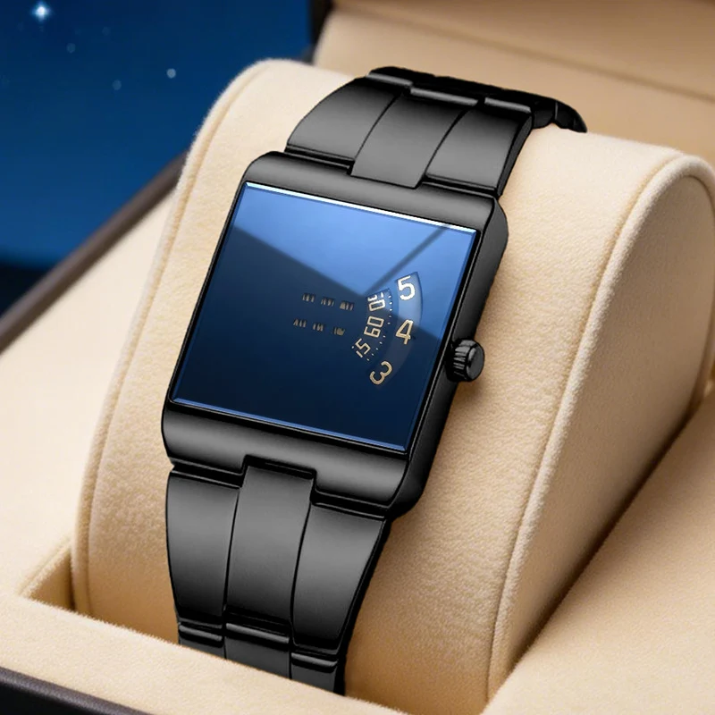 ⌚ 50% RABATT! 💼 Herren-Quarzarmbanduhr im quadratischen Design – Edelstahlband, wasserdicht & modern – Ideal für Alltag & Business ✨