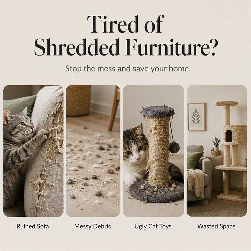 🐱 50% RABATT! 🎨 Wandmontiertes Sisal-Kratzboard – Dekorativ, robust & kratzfest – Perfekt für katzenfreundliche Wohnungen & Möbelschutz 🌿