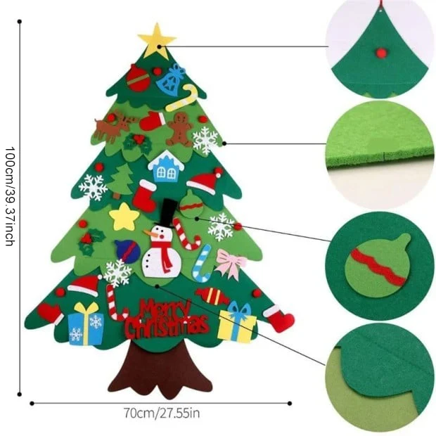 🎄Weihnachtsaktion - 50 % Rabatt🎁DIY-Filz-Weihnachtsbaum-Set