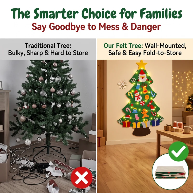 🎄Weihnachtsaktion - 50 % Rabatt🎁DIY-Filz-Weihnachtsbaum-Set