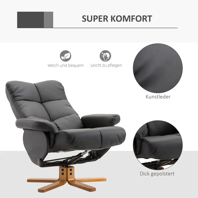 Relaxsessel mit Hocker Sessel Liegefunktion Fernsehsessel TV
