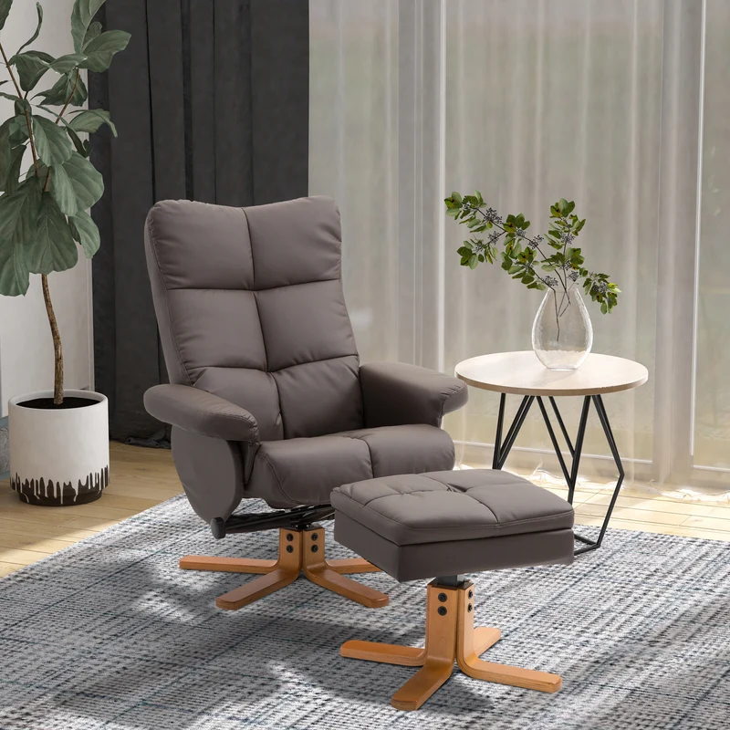 Relaxsessel mit Hocker Fernsehsessel Liegefunktion Kunstleder