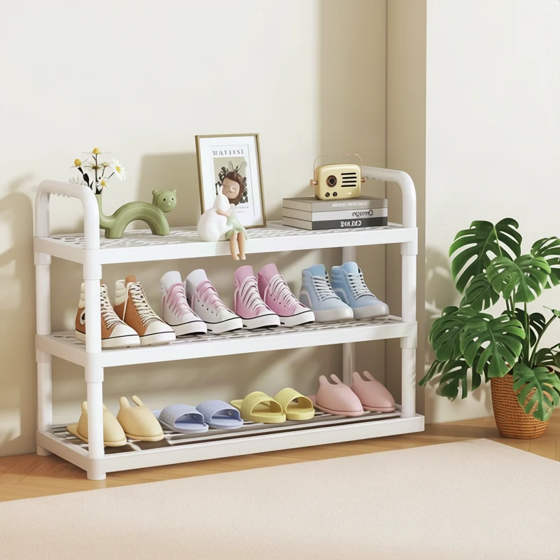 Schuhregal aus Metall mehrschichtig – klappbar, Montage ohne Werkzeug, platzsparend für Flur & Schlafzimmer