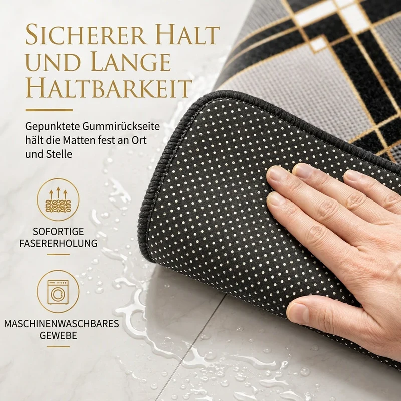 🛁 4-teiliges Badezimmer-Teppichset aus Mikrofaser – stark saugfähig, rutschfest & waschbar, weich wie Kaschmir